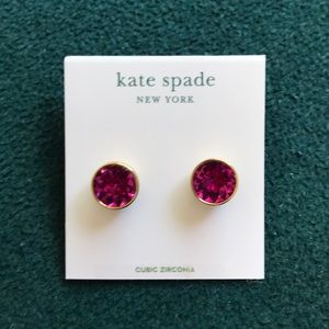 Kate spade dark pink stone earrings